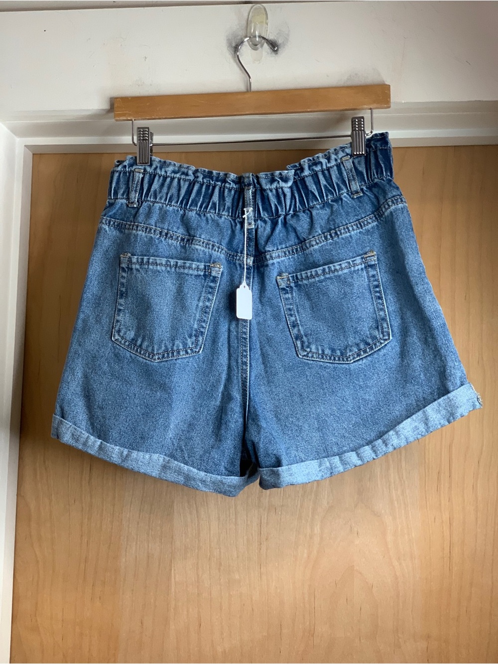 Love Tree High-Waist Distressed Paper Bag Style Shorts  Size-Large Y2K Grunge - Picture 4 of 4